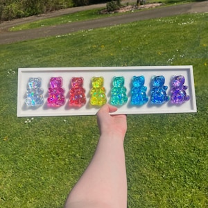 Extra Large Holographic Rainbow Resin Gummy Bear Art/3d Pop Art Wall Art/Candy Resin Art/Maximalist Decor