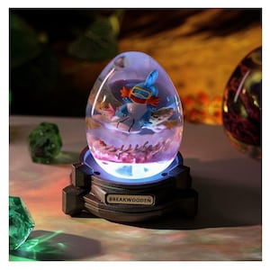 MUDPIK POKEMON Resin Lamp Egg, Custom Pokemon Resin Wall Art, Handcrafted Eggs Decoration for Easter Day, Personalized Gift for Decor Home