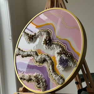 Resin Wall Art / Epoxy Painting / Handmade / Home Decor / Wall Decor / Geode Wall Hangings